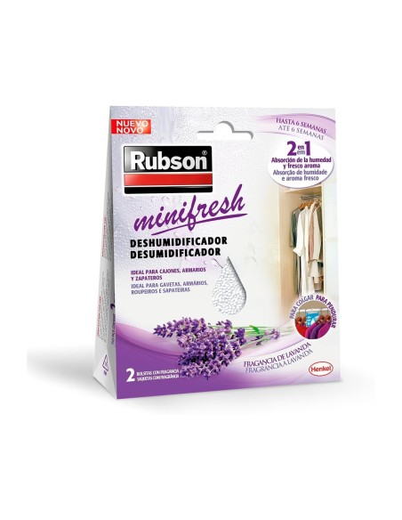 DESHUMIDIFICADOR RUBSON MINI FRESH LAVANDA 1 PACK 2 BOLSITAS 50 GR