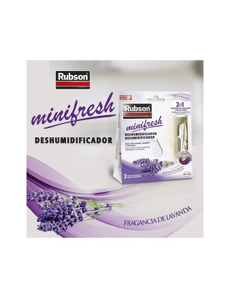 DESHUMIDIFICADOR RUBSON MINI FRESH LAVANDA 1 PACK 2 BOLSITAS 50 GR