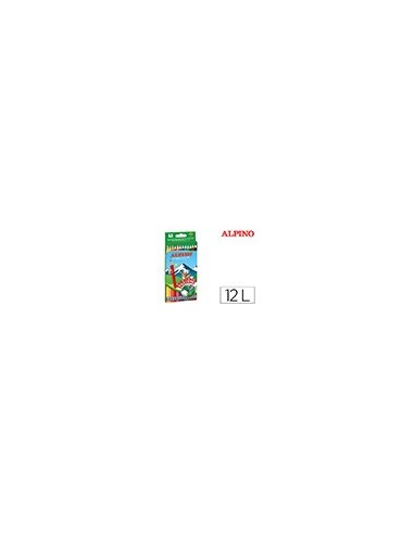 LAPICES COLORES ALPINO BORRABLE GOMA C.12 SURT.