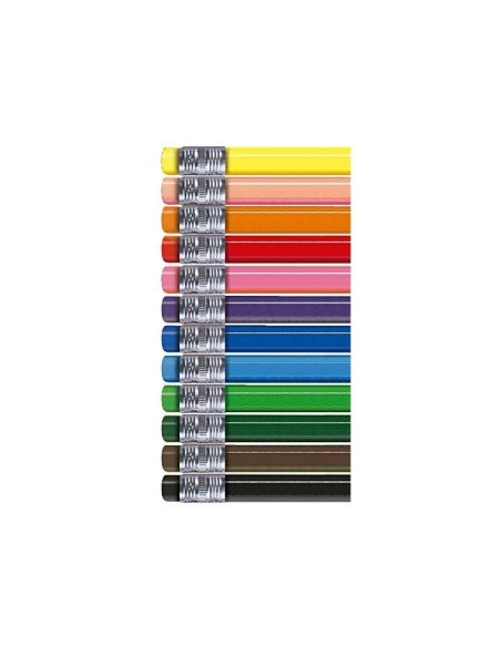 LAPICES COLORES ALPINO BORRABLE GOMA C.12 SURT.