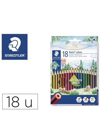 LAPICES COLORES STAEDTLER WOPEX ECOLOGICO 18 COLORES C.CARTON
