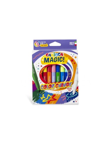 ROTULADOR CARIOCA CAMBIA TINTA MAGICA CAJA 10 UD.SURT.