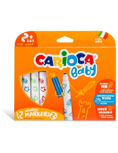 ROTULADOR CARIOCA BABY 2 AÑOS CAJA 12 SURT.