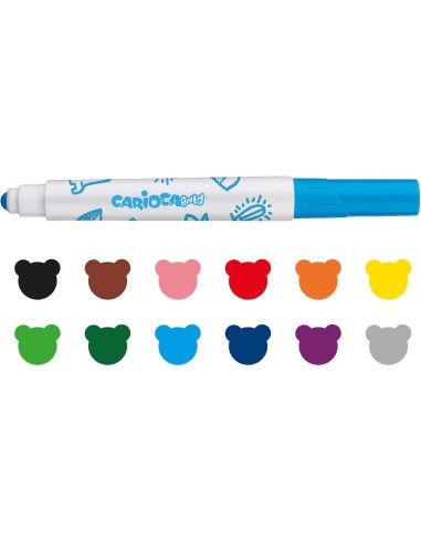 ROTULADOR CARIOCA BABY 2 AÑOS CAJA 12 SURT.