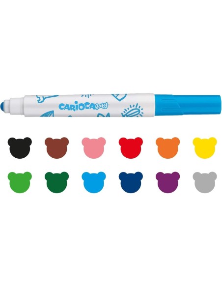 ROTULADOR CARIOCA BABY 2 AÑOS CAJA 12 SURT.