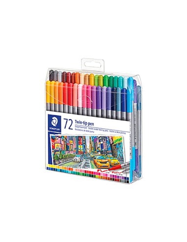 ROTULADOR STAEDTLER DOBLE FIBRA 3200  72 UD.SURT.