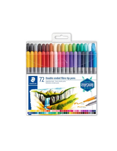 ROTULADOR STAEDTLER DOBLE FIBRA 3200  72 UD.SURT.