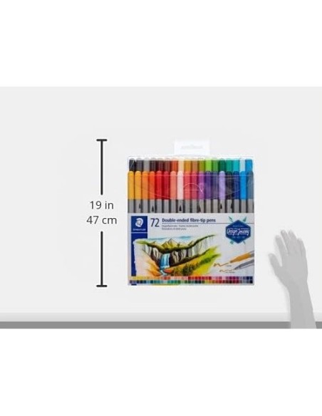ROTULADOR STAEDTLER DOBLE FIBRA 3200  72 UD.SURT.