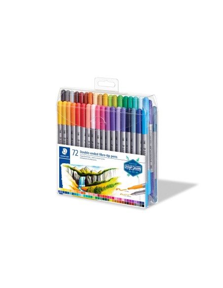 ROTULADOR STAEDTLER DOBLE FIBRA 3200  72 UD.SURT.