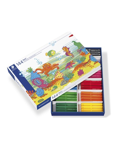 ROTULADOR STAEDTLER JUMBO TRAZO 3MM CAJA 144 UD.SURTIDAS 12 X COLOR