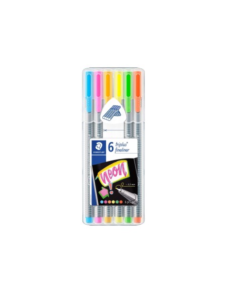 ROTULADOR STAEDTLER TRIPLUS NEON COLOURS ESTUCHE 6 UD.SURT.