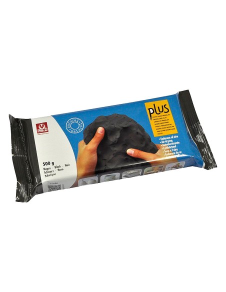 ARCILLA SIO-2 PLUS QUE ENDURECE AL AIRE NEGRO 500 GR