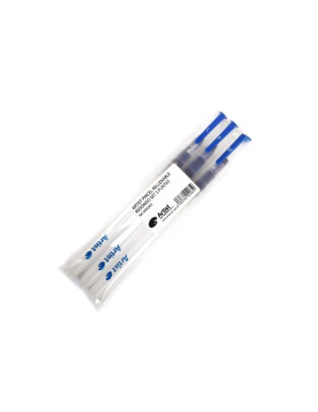 PINCEL ARTIST RELLENABLE REDONDO BLISTER 3 UNIDADES PUNTAS SURTIDAS