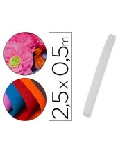 PAPEL CRESPON LIDERPAPEL FLORISTERIA 50 CM X 2,5 M 85G/M2 BLANCO CP33