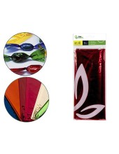 PAPEL CELOFAN LIDERPAPEL 50X70 CM 22G/M2 BOLSA DE 5 HOJAS ROJO