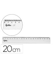 REGLA PLASTICO IRROMPIBLE TPTE.20 CM