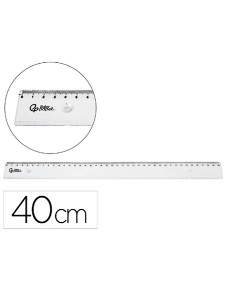 REGLA PLASTICO IRROMPIBLE TPTE.40 CM