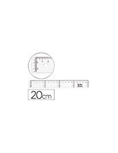 REGLA 20 CM PLASTICO CRISTAL 2