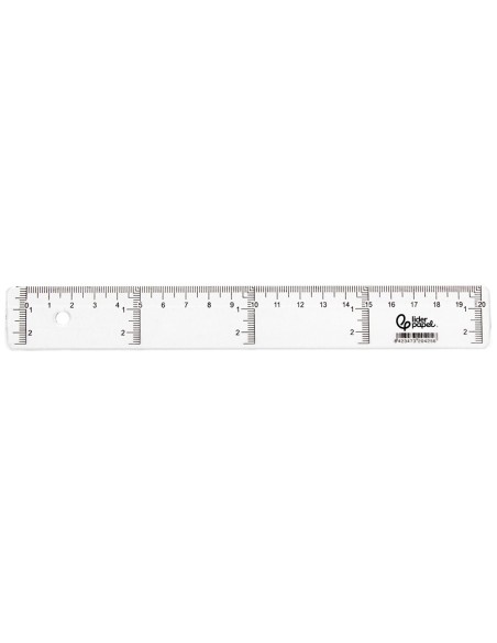 REGLA 20 CM PLASTICO CRISTAL