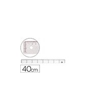 REGLA 40 CM PLASTICO CRISTAL 2