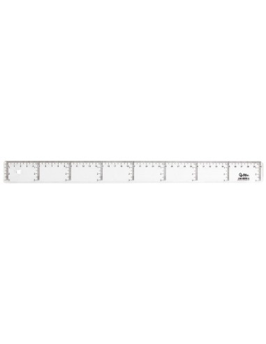REGLA 40 CM PLASTICO CRISTAL