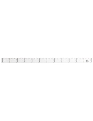 REGLA 60 CM PLASTICO CRISTAL