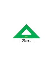 ESCUADRA 21 CM ACRILICO VERDE 2