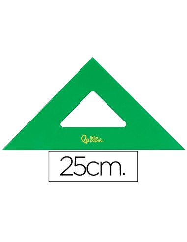 ESCUADRA 25 CM ACRILICO VERDE