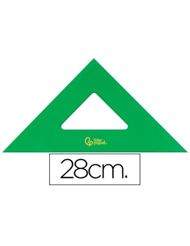 ESCUADRA 28 CM ACRILICO VERDE