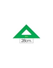 ESCUADRA 28 CM ACRILICO VERDE 2