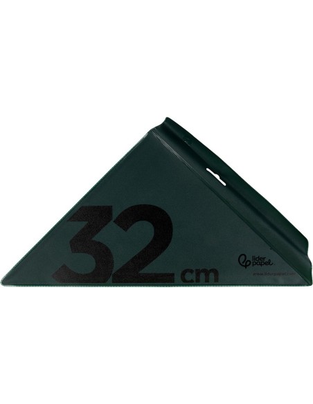 ESCUADRA 32 CM ACRILICO VERDE