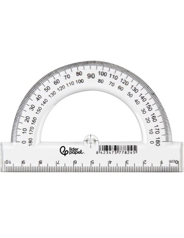SEMICIRCULO LIDERPAPEL 10 CM PLASTICO SM02