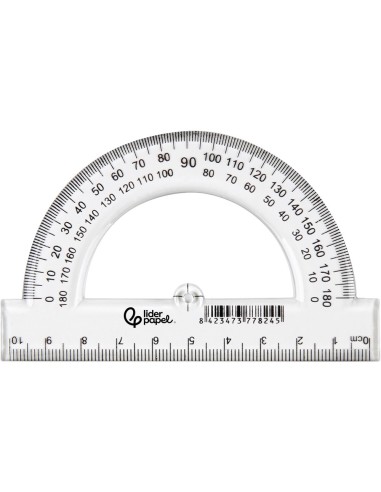 SEMICIRCULO LIDERPAPEL 10 CM PLASTICO SM02