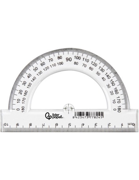 SEMICIRCULO LIDERPAPEL 10 CM PLASTICO SM02