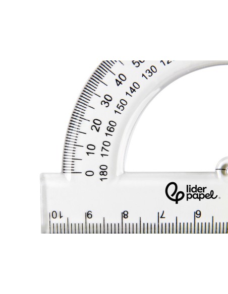 SEMICIRCULO LIDERPAPEL 10 CM PLASTICO SM02