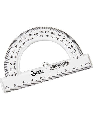 SEMICIRCULO LIDERPAPEL 10 CM PLASTICO SM02