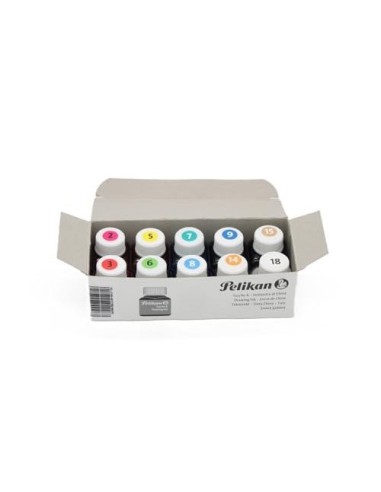 TINTA CHINA PELIKAN 10 COLORES SURTIDOS FRASCO 10 ML