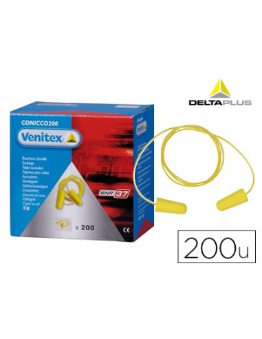 PROTECTOR AUDITIVO DELTA PLUS CONICO CORDON C.200 PARES