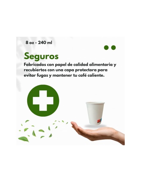 VASO TERMICO CARTON 240 CC PAQUETE DE 50 UNIDADES