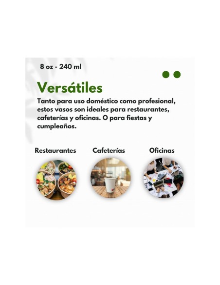 VASO TERMICO CARTON 240 CC PAQUETE DE 50 UNIDADES