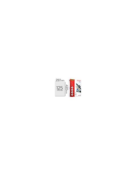 BOLSA PLASTIFICAR FELLOWES BRILLO A3 125 MICRAS PK.DE 100 UD.