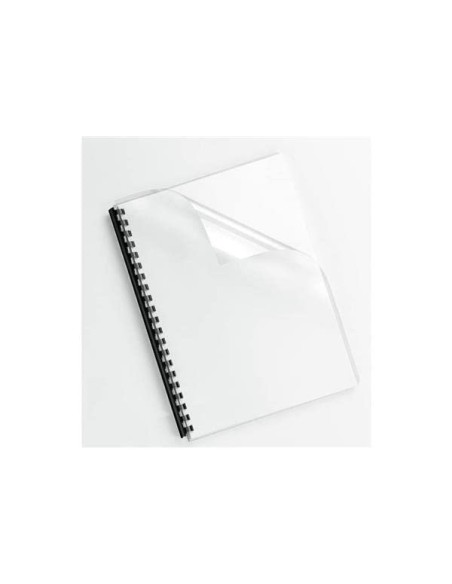 TAPA ENCUADERNACION FELLOWES DIN A4 PVC TRANSP. CRISTAL 180MC 100 UD.