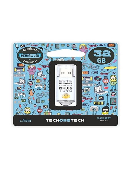 MEMORIA USB 32GB TECHONETECH 2.0 FLASH NO ES TUYO
