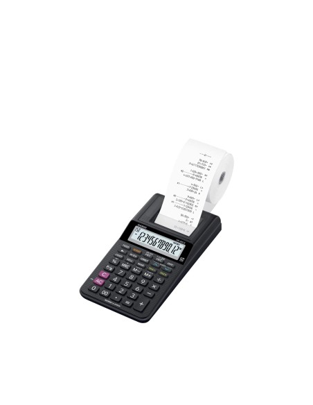 CALCULADORA CASIO IMPR PANT LC PAPEL 58MM HR-8RCE12D.AC/DC PILAS NG.