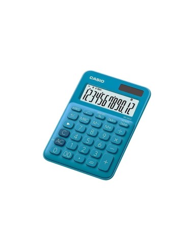 CALCULADORA CASIO MS-20UC-BU SOBREMESA 12 DIGITOS TAX +/- COLOR AZ.