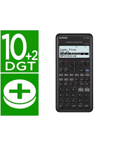 CALCULADORA CASIO FC-100V FINANCIERA 4 LINEAS CALCULO GANANCIAS TAPA