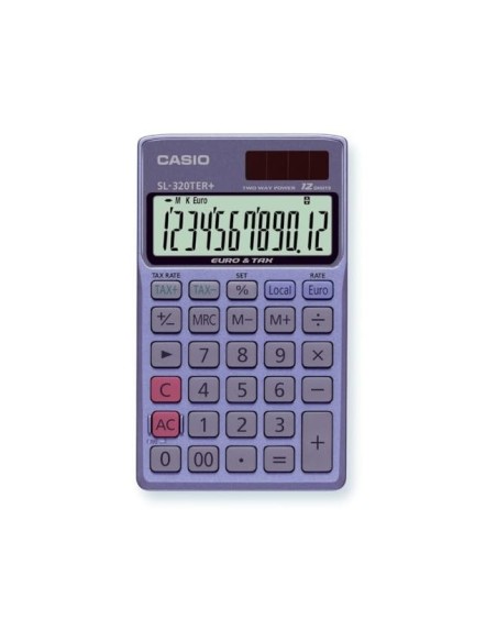 CALCULADORA CASIO SL-320TER BOLSILLO 12D.TAX +/- CONVERSION MONEDA T