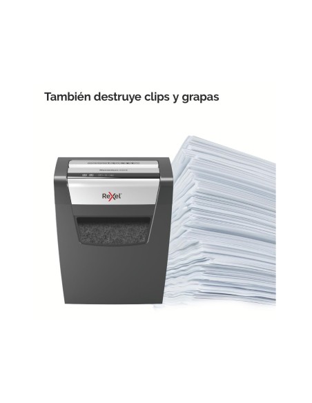 DESTRUCTORA REXEL MOMENTUM X312 CAP. 12 H.DESTRUYE GRAPAS,CLIPS 23 L