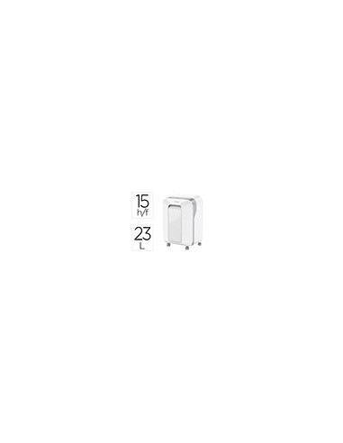 DESTRUCTORA FELLOWES LX201 15 H P5 CLIPS GRAPAS TARJETAS 23L BLANCA