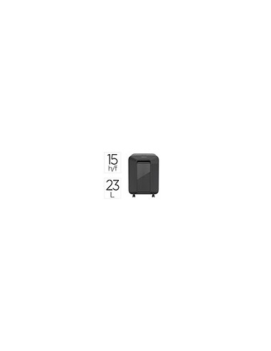 DESTRUCTORA FELLOWES LX201 15H P5 GRAPAS CLIPS TARJETAS 23LT.NG.